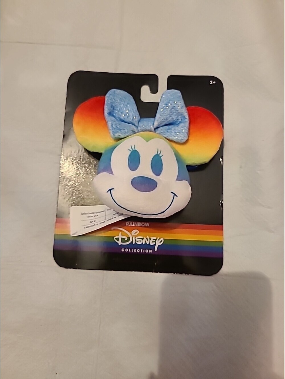 Disney Rainbow Collection Minnie Mouse Plush Keychain Clip-on Hanger LGBTQ